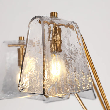 Dimmable 8-Light Brass Chandelier, 35 inch, Modern Design