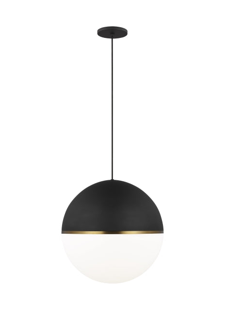 Akova Pendant Light Black and Matt Brass