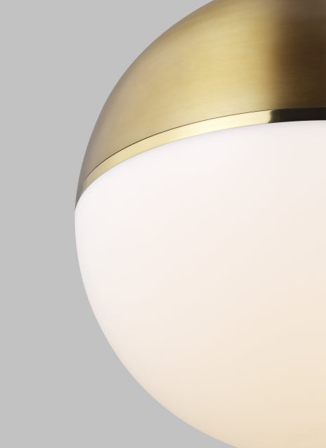 Akova Pendant Light Brass and White Closeup