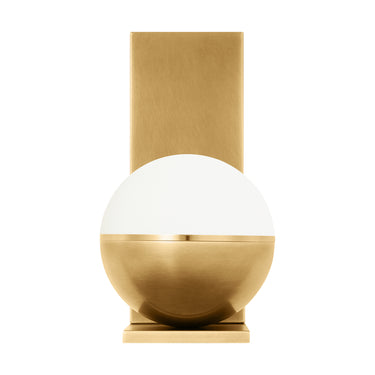 Mid-century modern Akova wall light, ideal for bathroom vanity lighting - Plated Brass
