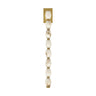 Natural brass Collier 28 Alabaster sconce, vertical LED wall light detail.