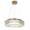 Alastair 22" Brass Crystal LED Chandelier