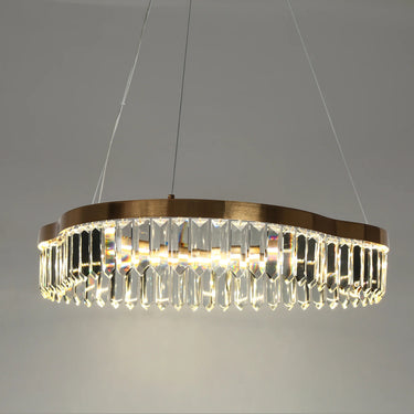 22 Inch Crystal Chandelier with Adjustable Height