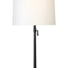 Alexis Cordless Table Lamp with black finish and linen shade