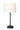 Alexis Cordless Table Lamp with black finish and linen shade