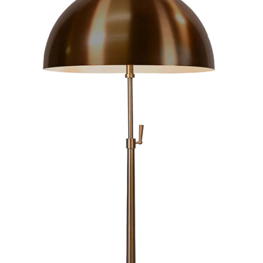 Alexis adjustable cordless table lamp with dark antique brass finish