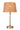 Alexis Cordless Table Lamp with Antique Brass Finish and Rattan Shade