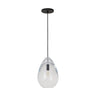 Hand-blown glass pendant light, Alina teardrop design