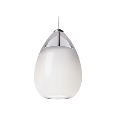Compact white glass pendant light for bathroom vanity lighting