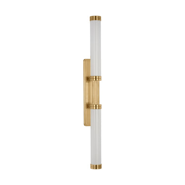 Dimmable LED wall light by Visual Comfort for hotel lobby or commercial hallway, featuring warm white 2700K illumination.