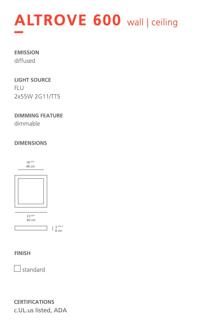 Altrove 600 Ceiling?Wall  Light | Artemide 3