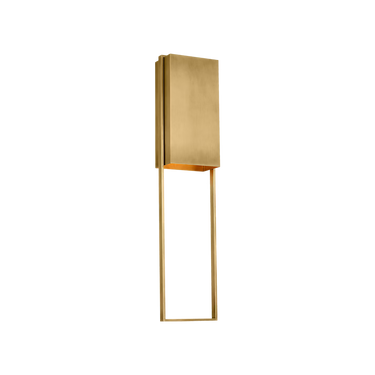 Alude 36 inch outdoor wall light in antique brass finish modern LED sconce