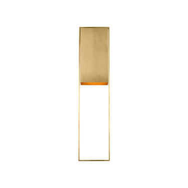 Modern brass outdoor wall light 36 inch LED fixture for exterior wall
