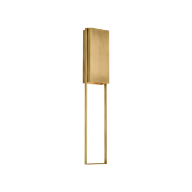 Antique brass outdoor wall light 45 inch modern LED halo design