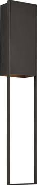 Bronze finish outdoor LED wall light with warm 2700K glow
