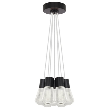 Alva 7-Light Chandelier with Integrated LED | Visual Comfort Modern Classic Edison Design | Customizable Finishes & Cord Colors