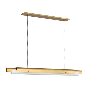 Ambrose Series 54-inch linear pendant light with adjustable hanging cords.

