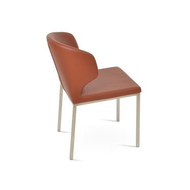 Amed Metal dining chair with removable upholstery cover