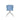 Amed Spider swivel dining chair by Soho Concept in blue leatherette with aluminum spider base