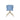 Amed Spider blue leatherette swivel dining chair with brass aluminum base in modern dining room setting
