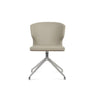 Amed Spider swivel dining chair by Soho Concept in light grey leatherette with aluminum spider base