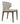 Dining chair with interchangeable light grey slipcovers and walnut finish legs