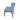 Amed upholstered dining chair with blue Furni-soft leatherette and wood legs by Soho Concept