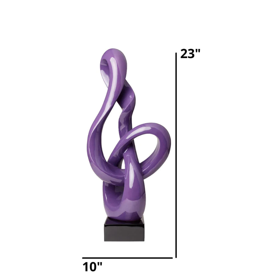 Finesse Decor Artwork - Small Violet Sculpture