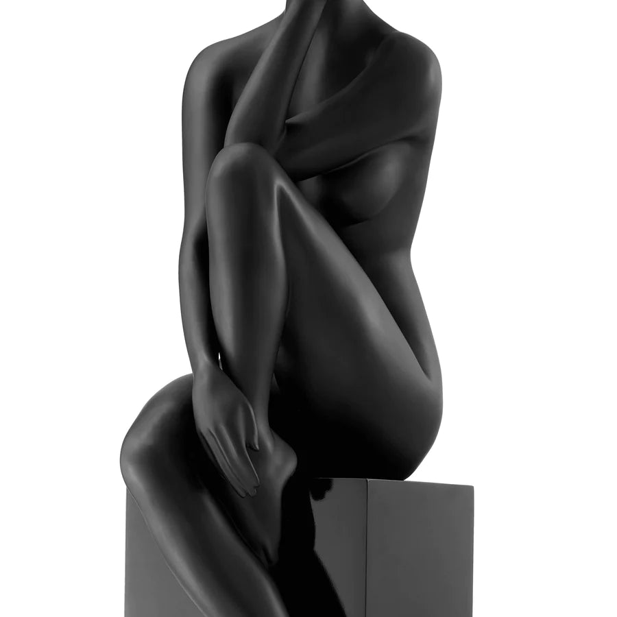 Finesse Decor Matte Black Tabletop Art Sculpture