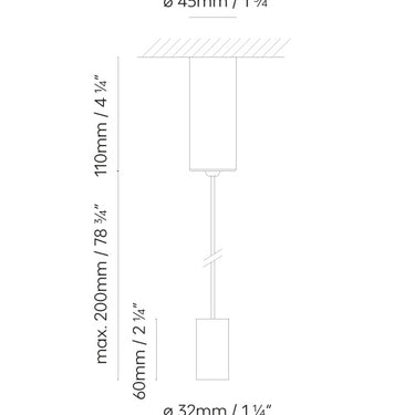 Measurements for the Anvil Spot S (line drawing)