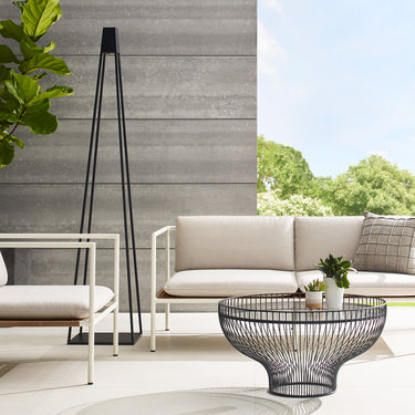 Black Apex Outdoor Floor Lamp by Visual Comfort - Modern Outdoor Lighting, Patio