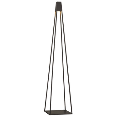 Modern Outdoor 72" Floor Lamp: Visual Comfort Apex Dimmable LED for Deck & Garden in Black