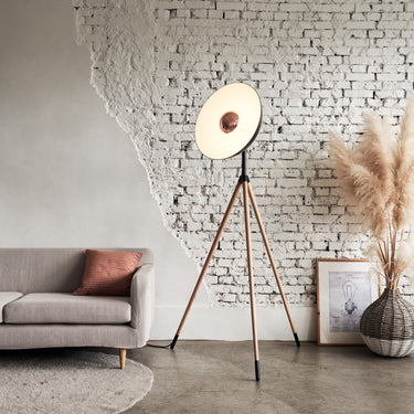 Seed Design Apollo Mega Floor Lamp Black/Copper Beech Wood