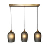 Apphia 3-Light 28" Gold Linear Pendant - Modern Brass Finish Hanging Light 