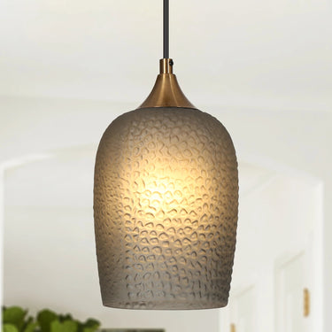 Apphia Brass Pendant Light - Contemporary 6" Hanging Ceiling Light 