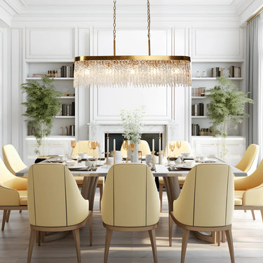 Modern Dining Area Lighting - Ardanidula Brass Rectangle HA05195