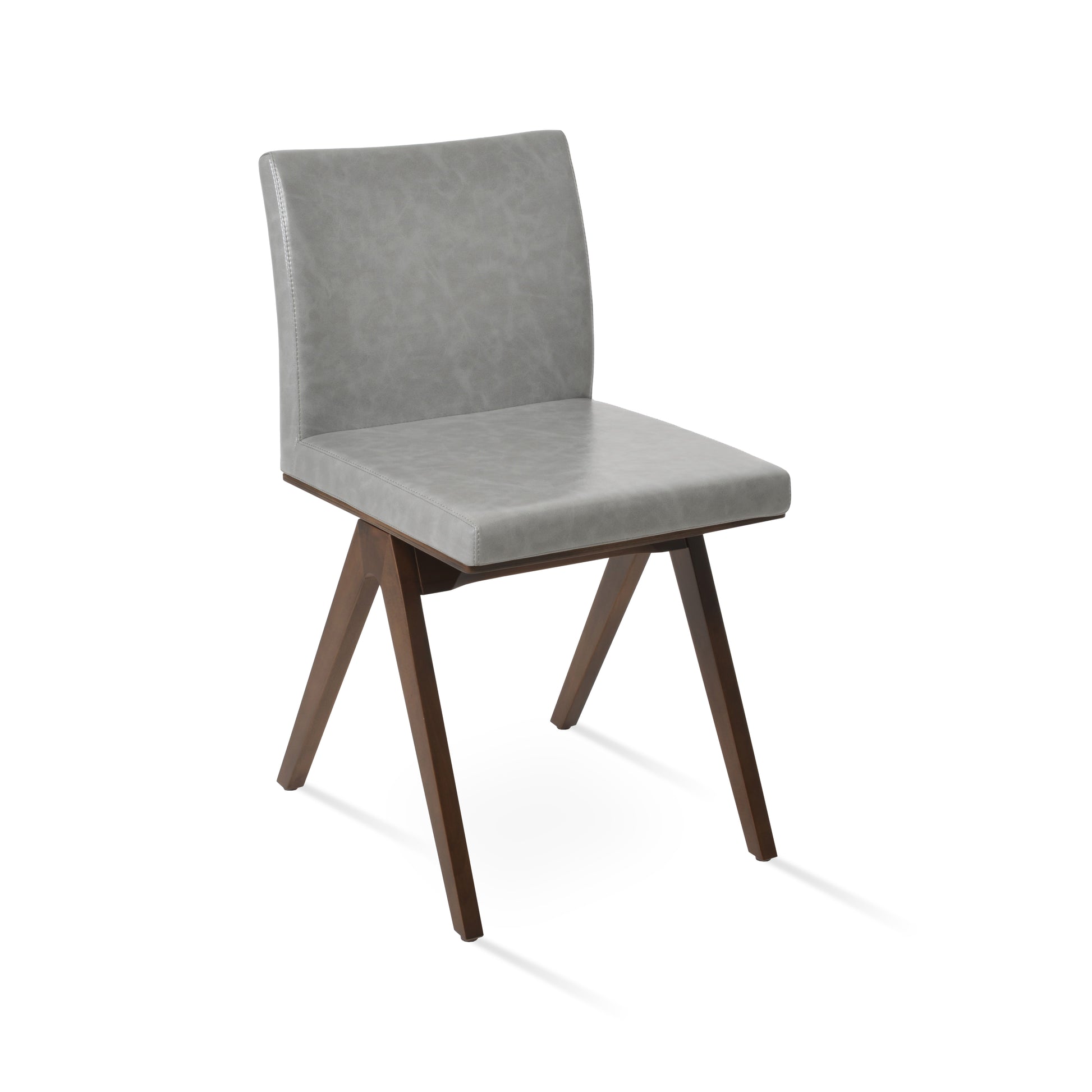Aria Fino Chair - Sleek and Comfortable Seating | Grey Leather