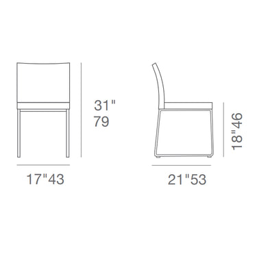 Aria Sled Chair Fabric by SohoConcept - New