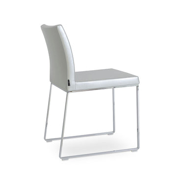 Aria Sled Chair Leather by SohoConcept - New