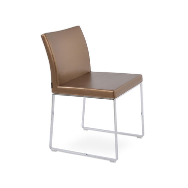 Aria Sled Chair Leather by SohoConcept - New