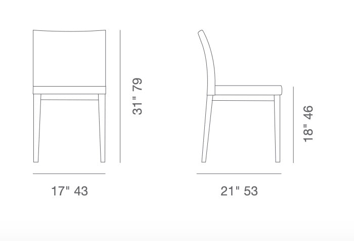 Soho Concept Aria Wood Base and Fabric Seat Dining Chair 25