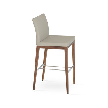 Aria Wood Stools Leather by SohoConcept - New