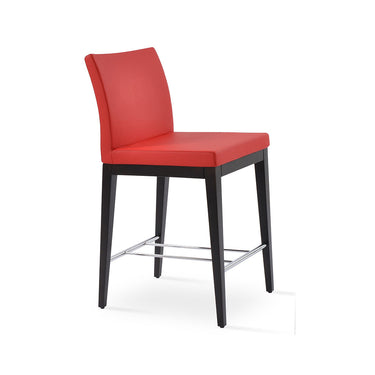 Aria Wood Stools Leather by SohoConcept - New