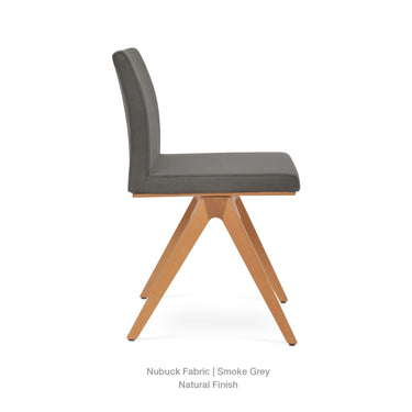 Aria Fino Wood Chair Fabric by SohoConcept - New