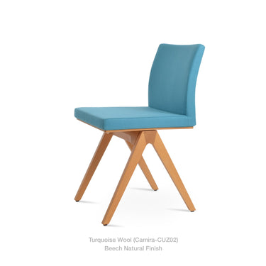 Aria Fino Wood Chair Fabric by SohoConcept - New