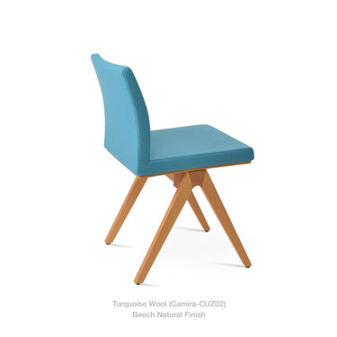 Aria Fino Wood Chair Fabric by SohoConcept - New