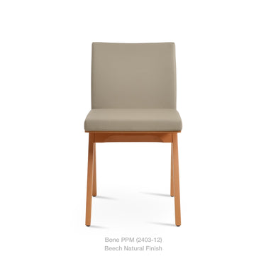 Aria Fino Wood Chair Leather by SohoConcept - New