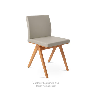 Aria Fino Wood Chair Leather by SohoConcept - New