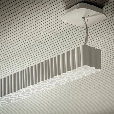 Calipso Linear LED Pendant Light by Artemide, 48", designed by Neil Poulton for homes and offices