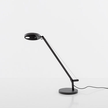 Adjustable Demetra Micro LED desk lamp, Italian design by Naoto Fukasawa for residential workspaces in Black